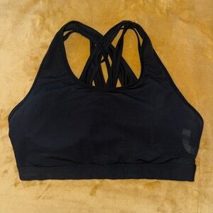 Fabletics Black Racerback Sports Bra with Strappy Details *Slightly Worn*